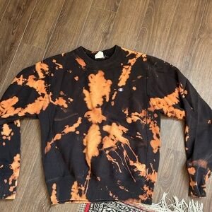 Tie dyed champion sweatshirt